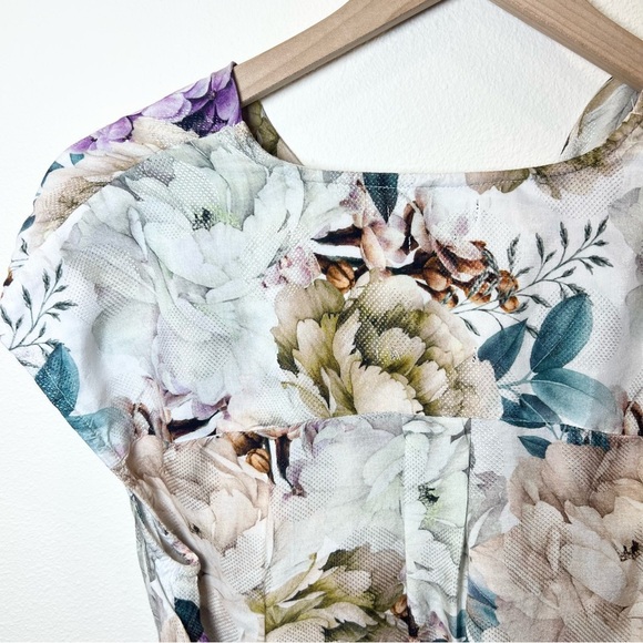 Rareism Women’s Sawyer Multi Cotton Fabric Floral Cowl Neck Top Size X-Small - Picture 7 of 11